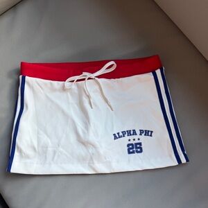 SOLD Alpha Phi White and Red Skirt. SOLD